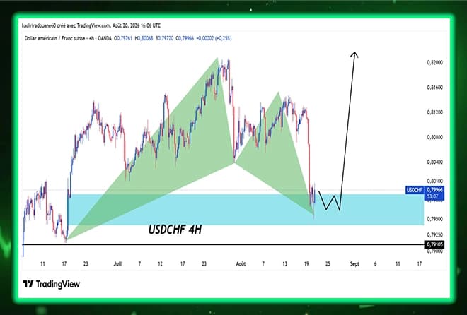 📊 USDCHF 4H — Is the price approaching the starting point